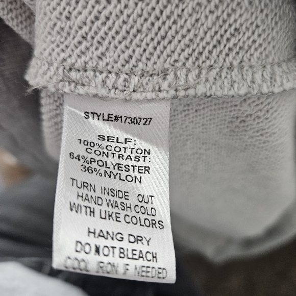 Current Air Women's Small Gray Sweatshirt with Silver Satin Lace Up Trim Girly - Picture 8 of 8